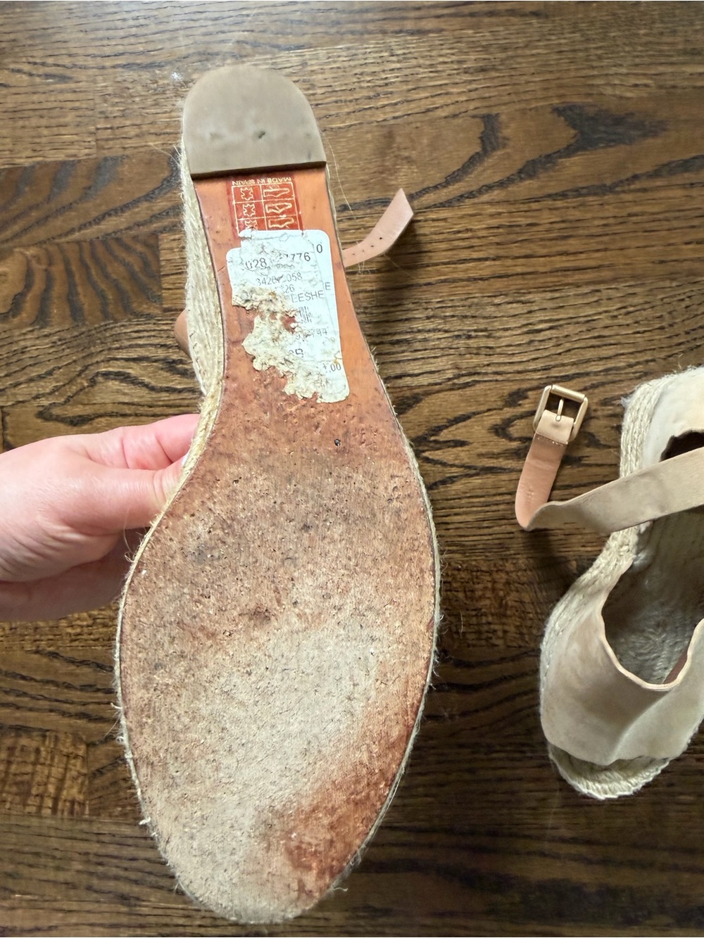 CHLOE Suede Espadrille Wedge Sandals - Beige - 39 - Picture 3 of 12